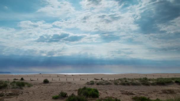 Zeitraffer Morgen Dünenstrand Von Sant Pere Pescador Katalonien Spanien — Stockvideo