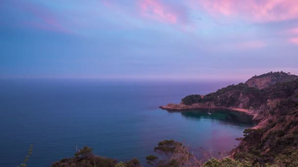 Timelapse Της Όμορφης Ανατολής Στο San Pere Pescador Στην Catalunya — Αρχείο Βίντεο