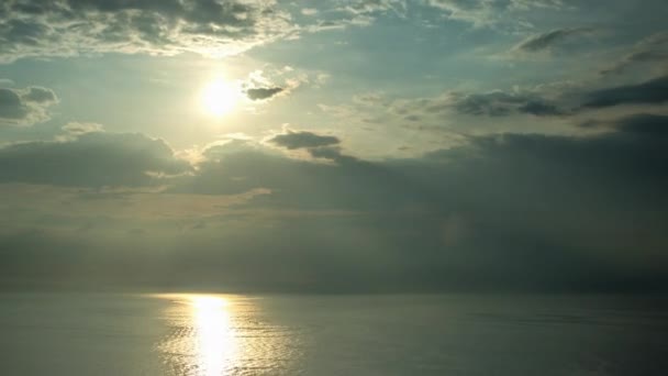 Prachtige Zonsondergang Boven Zee Time Lapse — Stockvideo