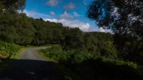 Hyperlapse Pov Shot Camera Attached Front Vehicle Driving Beautiful Empty — Stock Video