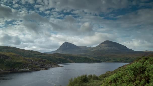 Time Lapse Beautiful Highlands Landscape Loch Scotland — Stock Video