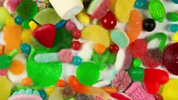 Large Mix Sweets Candy Pick Mix — Stock Video