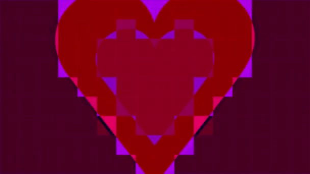 Motion Grafika Srdcová Abstraktní Pozadí — Stock video