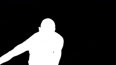 Çağdaş tarzda erkek dansçı silüeti