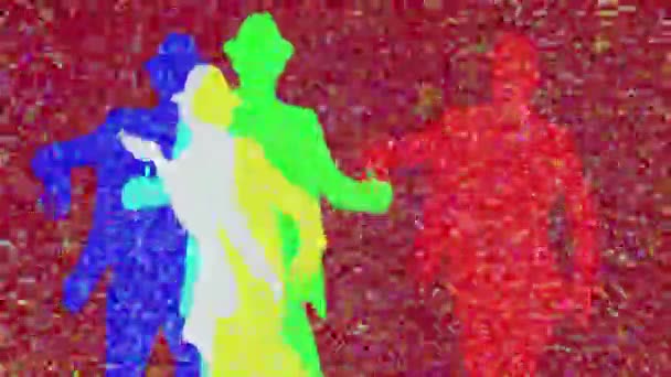 熟练的男舞蹈家在当代风格 这个系列是一个影子舞蹈家剪影 — 图库视频影像