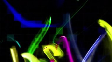  Soyut hipnotik ışık neon desen hareketli