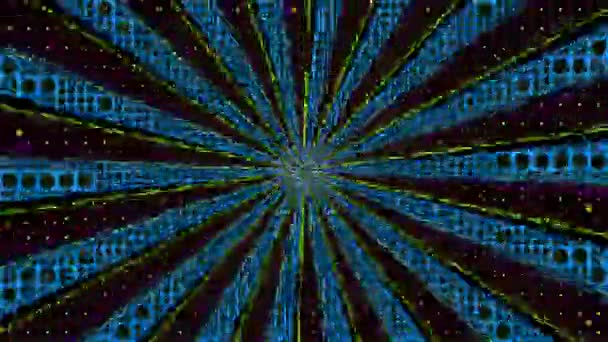 Обертається Гіпнотична Абстрактна Спіральна Петля — стокове відео