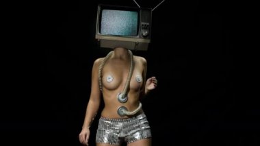 Başı olarak televizyon çıplak kadınla dans, Tv programları soyutlama