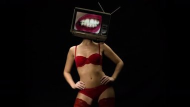 TV baş kadın dudaklar