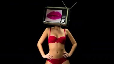 TV baş kadın dudaklar