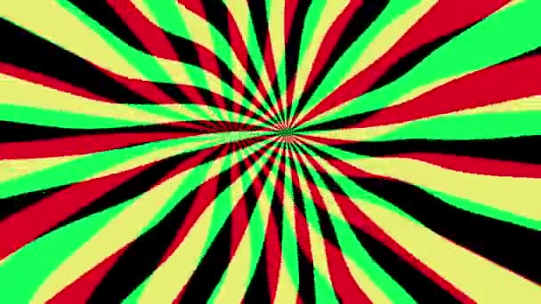 Hypnotisch Bunte Spiralschleife — Stockvideo