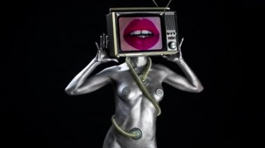 TV baş kadın dudaklar