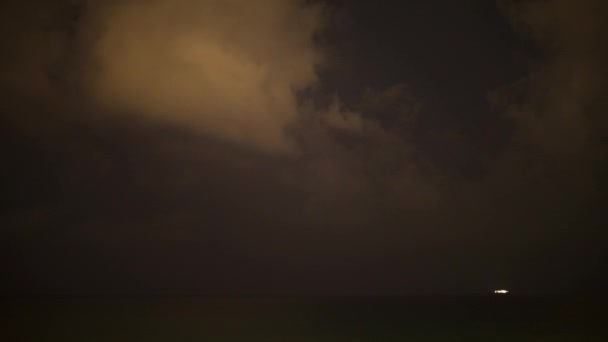 巴塞罗那海岸闪电风暴 — 图库视频影像