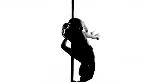 Female pole dancer — Stock Video