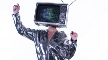 soyutlama Tv programları sorumlusu olarak, televizyon ile dans kadın 