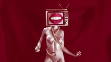 TV baş kadın dudaklar