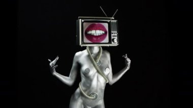 TV baş kadın dudaklar