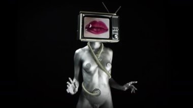 TV baş kadın dudaklar