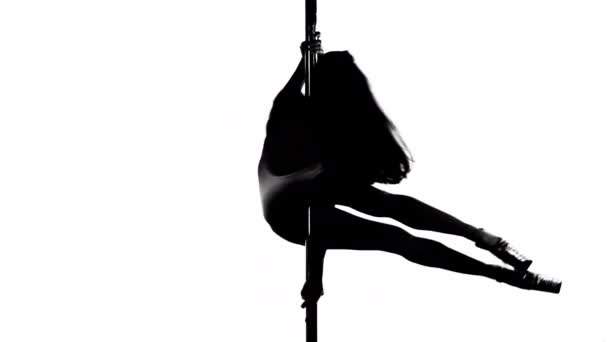 Female pole dancer — Stock Video