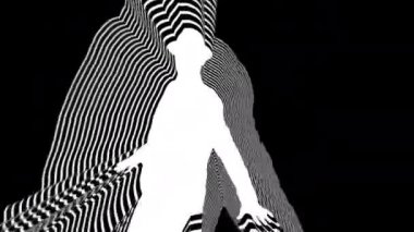 Çağdaş tarzda erkek dansçı silüeti