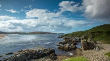 Zaman atlamalı bettyhill İskoçya'nın Kuzey Sahil şeridi üzerinde çarpıcı kıyı şeridi  