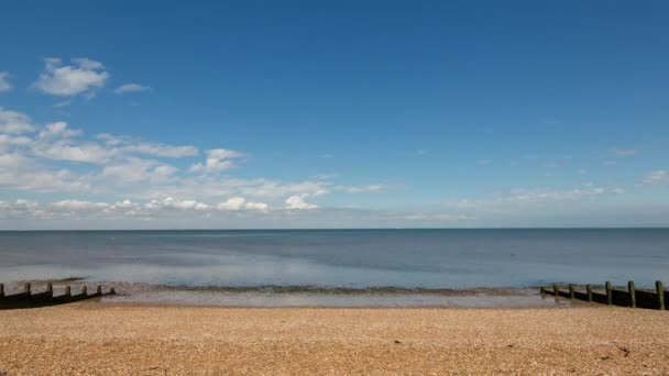 Tijdspanne Van Een Keienstrand Whistable Kent Engeland — Stockvideo