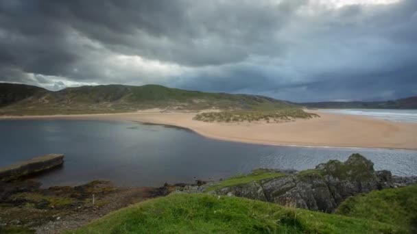 Time Lapse Van Prachtige Kustlijn Bettyhill Aan Noordelijke Kust Van — Stockvideo