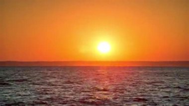 güzel gün batımı zaman atlamalı denize