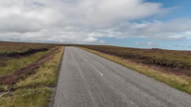 Pov Shot Van Een Camera Aan Voorkant Van Een Voertuig — Stockvideo