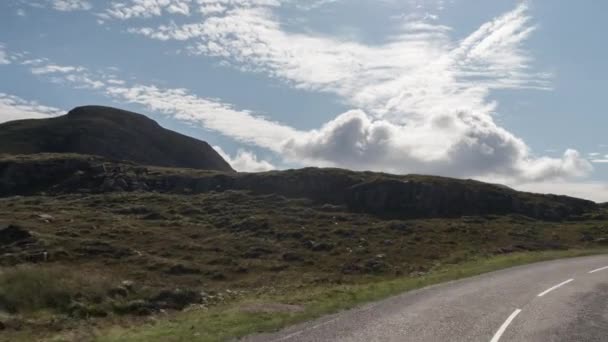 Pov Shot Camera Attached Front Vehicle Driving Beautiful Empty Roads — Stock Video