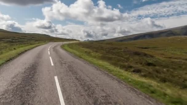 Pov Shot Van Een Camera Aan Voorkant Van Een Voertuig — Stockvideo