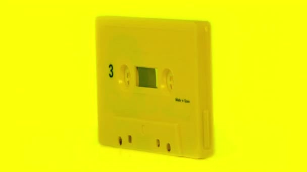 Changement Cassettes Audio Tourner Travers 360 Degrés Cette Version Intentionnellement — Video