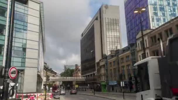 Лондон Июля 2016 Года Гиперлапс Автомобиля Проезжающего Лондону Смотрящего Вверх — стоковое видео