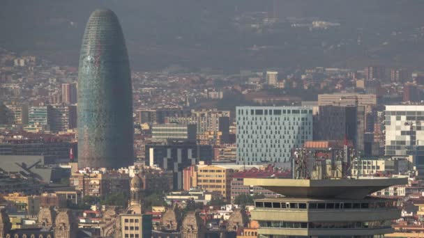 Barcelona Juli 2017 Tid Förflutit Över Barcelona City Centre Skyline — Stockvideo