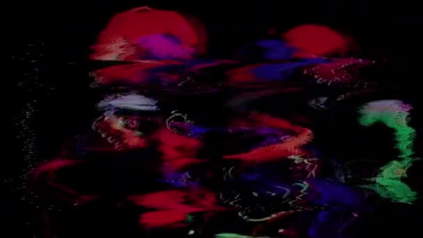Сексуальні Жінки Флуоресцентному Одязі Танцюють Позують Під Ультрафіолетовим Чорним Світлом — стокове відео