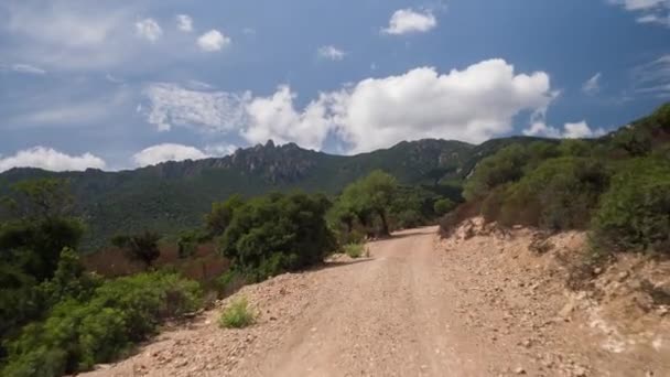 Pov Filmado Partir Uma Câmera Acoplada Frente Veículo Road Que — Vídeo de Stock