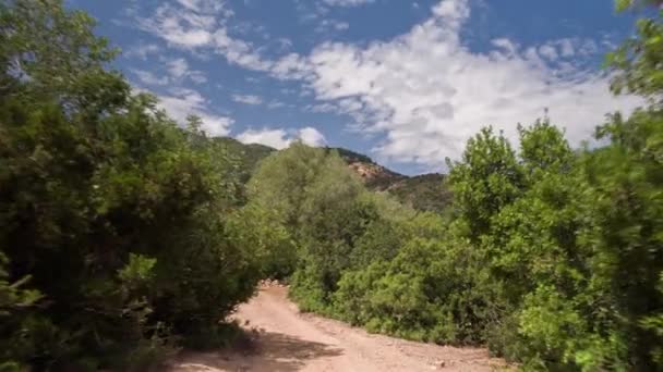 Bir Road Ekli Bir Kamera Çekim Pov Araç Güzel Yollar — Stok video