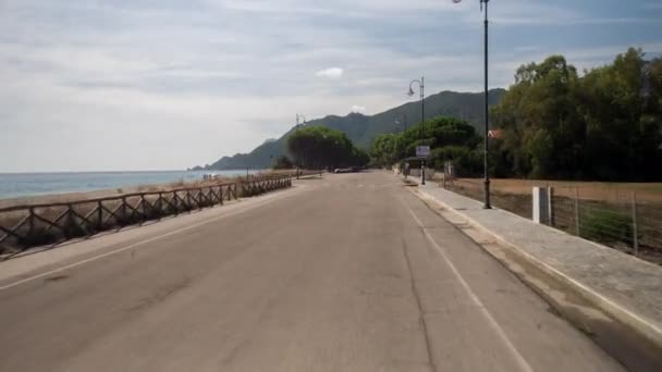 Pov 앞의도 산책로와 사르데냐에 경로에 카메라에서 — 비디오