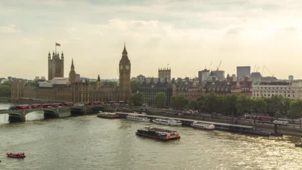 Londons Skyline Vom Hohen Aussichtspunkt — Stockvideo