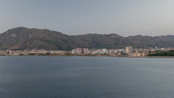 Port industriel de Palerme et port maritime, Sicile, Italie 