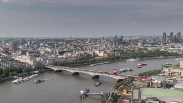 Στον Ορίζοντα Του Λονδίνου Από Υψηλό Πλεονεκτικό Σημείο — Αρχείο Βίντεο