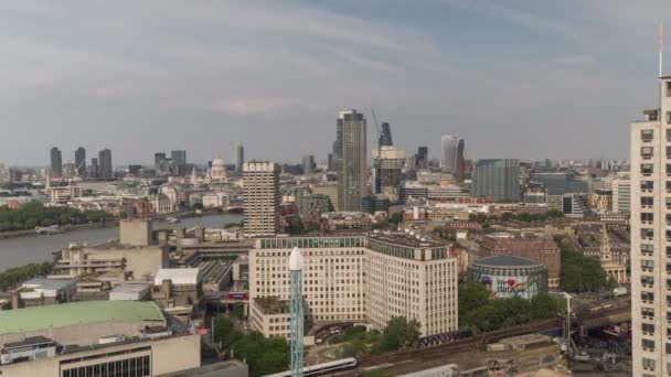 Londons Silhuett Från Höga Utsiktspunkt — Stockvideo