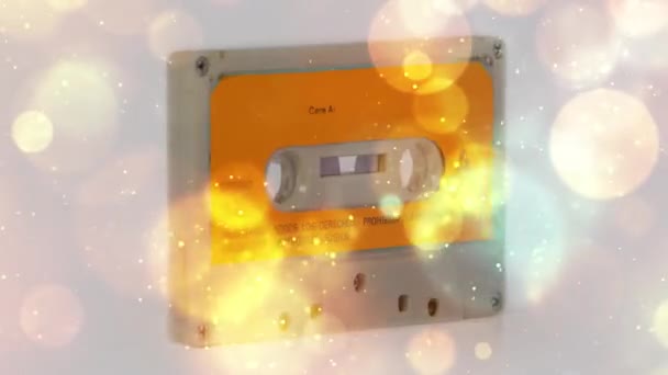 Changing Audio Tape Cassettes Turn 360 Degrees Version Has Intentional — Stock Video