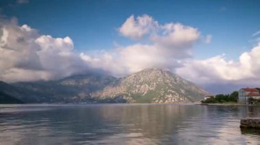 Timelapse Karadağ güzel Kotor Körfezi 