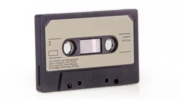 Changement Cassettes Audio Tourner Travers 360 Degrés Cette Version Intentionnellement — Video