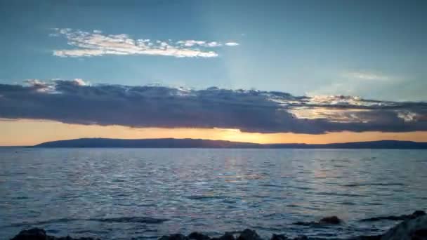 Vista Del Atardecer Montenegro Timelapse — Vídeos de Stock