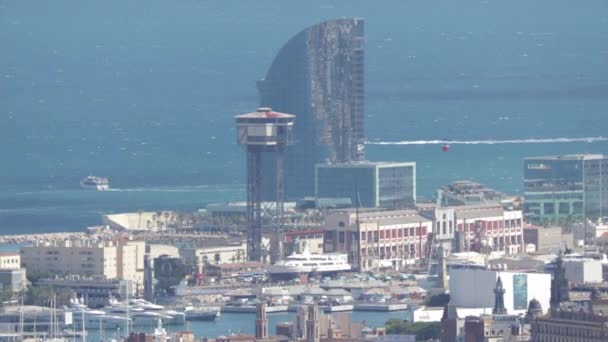 Barcelona Června 2017 Výstřel Bunkrů Karmel Panoramatický Výhled Městské Panorama — Stock video