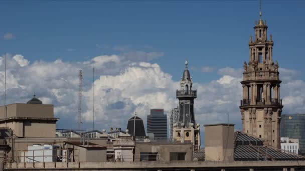 Hustaken Barcelona Skott Från Terrassen Centrum — Stockvideo