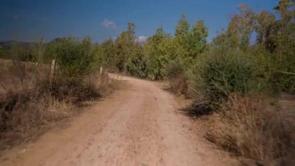 Pov Filmado Partir Uma Câmera Acoplada Frente Veículo Road Que — Vídeo de Stock