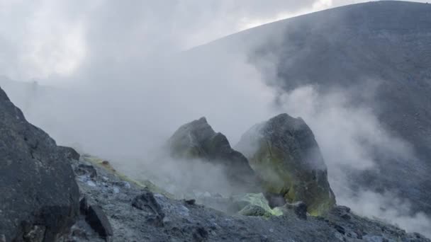 Die Unglaubliche Vulkaninsel Vor Der Küste Siziliens Italien Vulkan Hat — Stockvideo